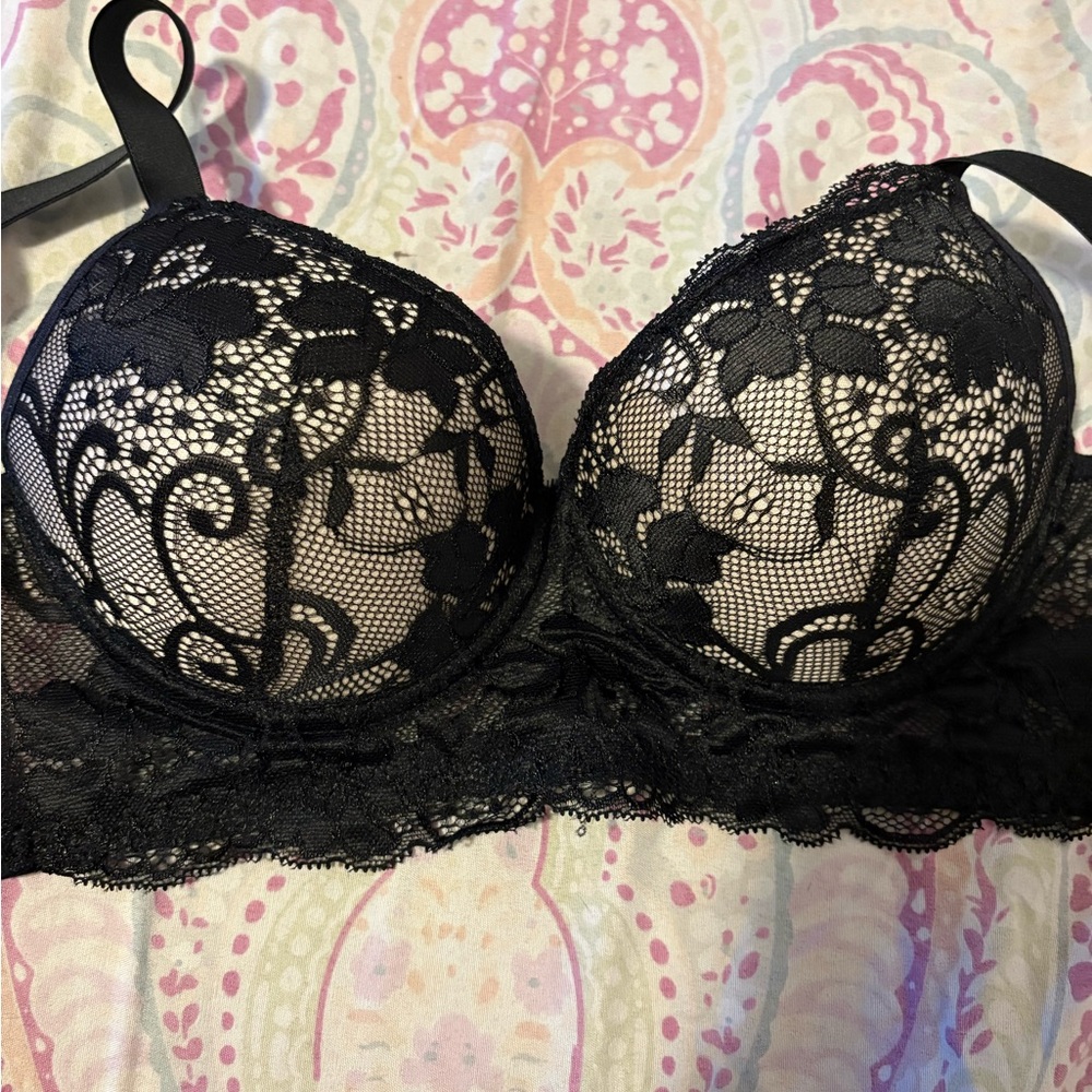 Elegant Black Lace Bra